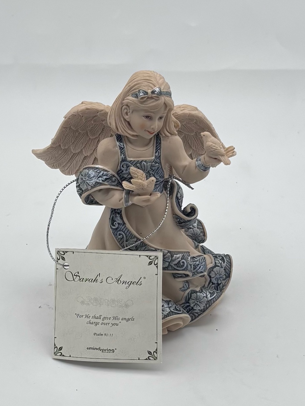 Sarah's angel "Kendall Angel with birds and a nice blue dress